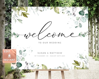 REESE - Large Wedding Welcome Sign, Custom Wedding Sign, Welcome Sign Wedding, Welcome Sign, Boho Welcome Sign, Wedding welcome signage