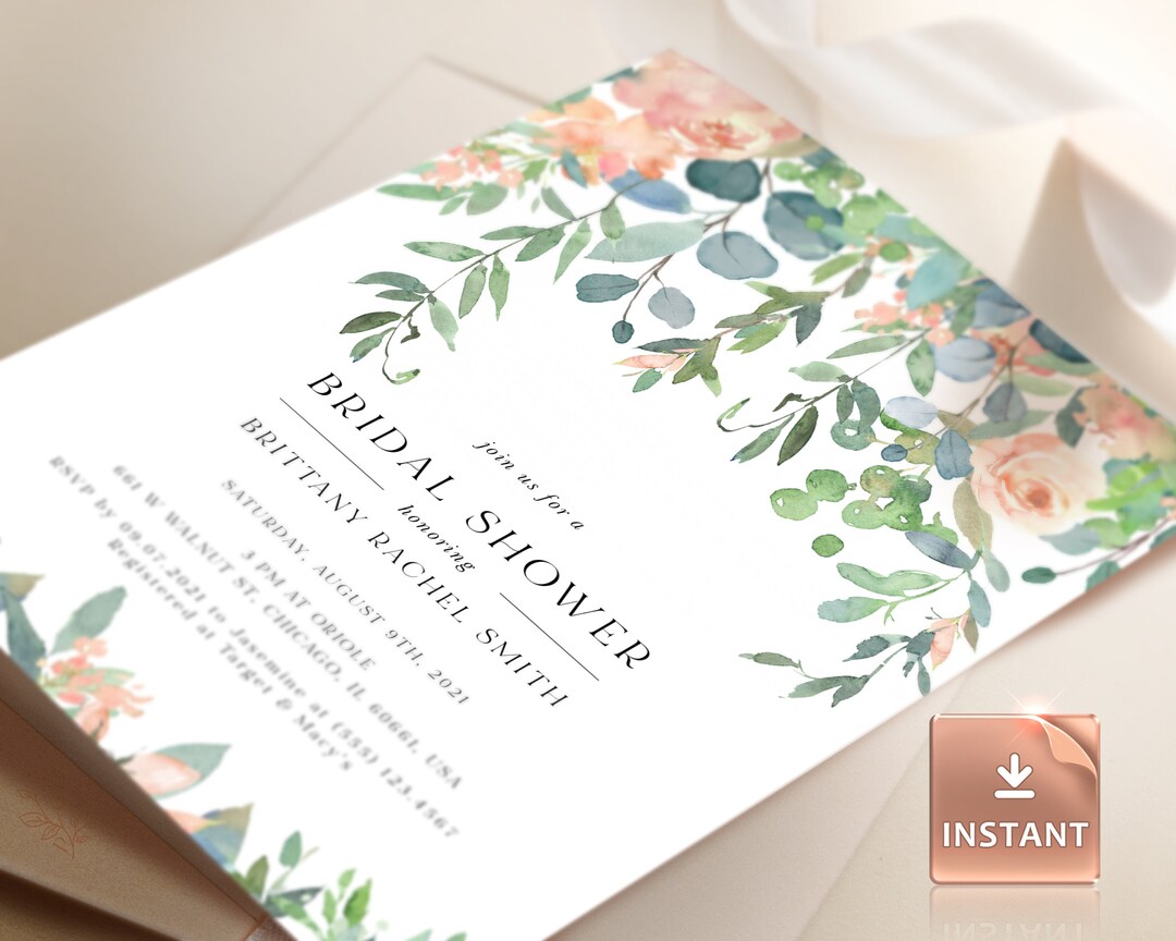 Bridal Shower Invitation Bridal Shower Invitation Template Printable