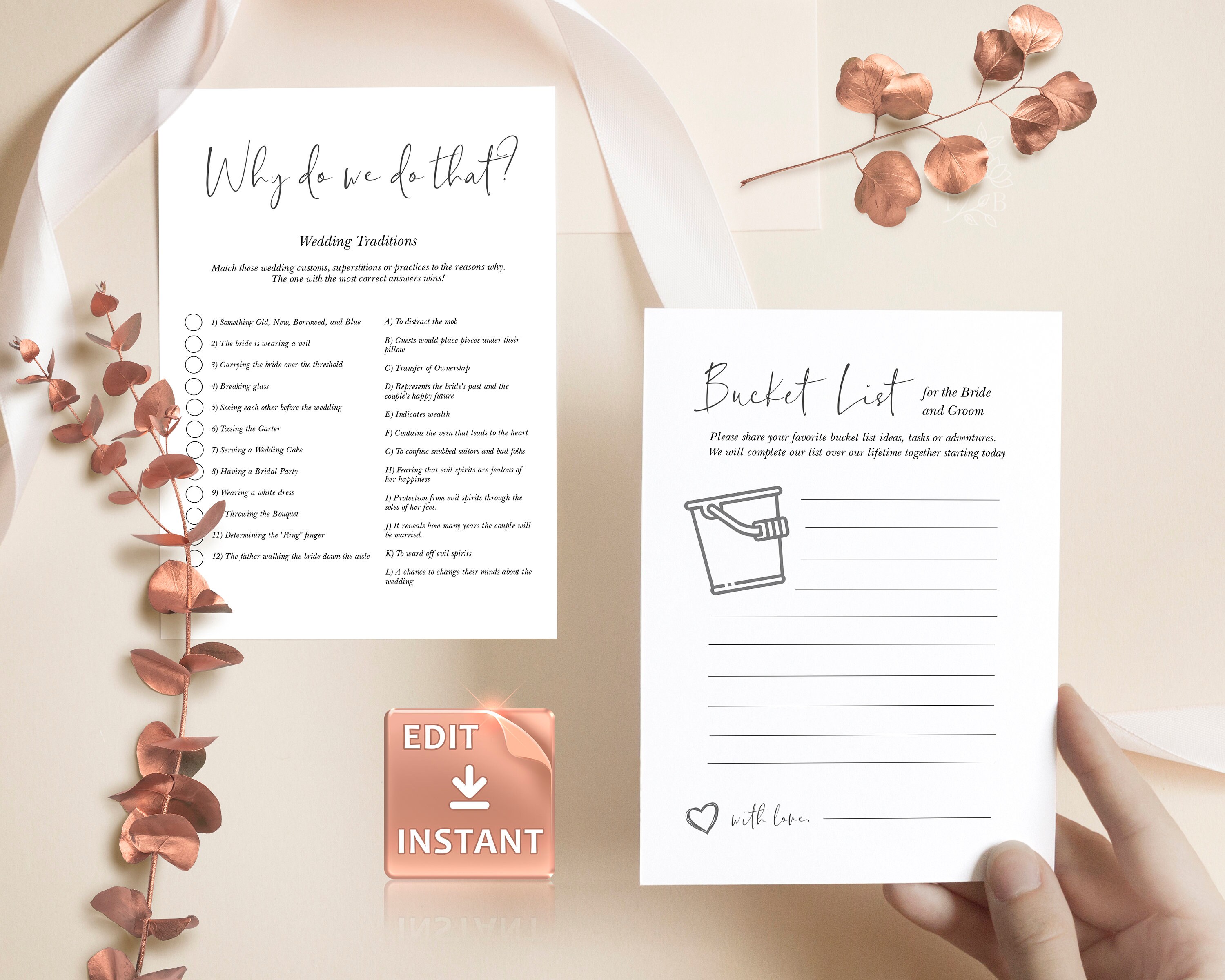 Bridal Shower Games Printable Bridal Shower Games Minimalist - Etsy