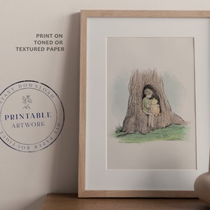 POOH - Druckbare Winnie-The-Pooh Klassiker, Baby-Dusche, Pooh-Geburtstagsfeier, Kinderzimmer-Dekorationskarten, 5x7 8x10 11x14 A.A. Milne