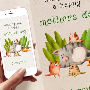 Tarjeta del Día de las Madres Electrónica, Día de las Madres Smartphone, Tarjeta Electrónica del Día de las Madres, Feliz Día de las Madres Distancia Social, Día de las Madres Digitales