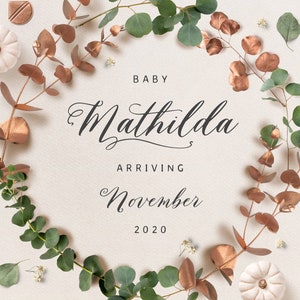 Editable Baby Announcement: Social Media Pregnancy Reveal (Digital)