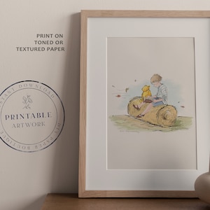 POOH - Druckbare Winnie-The-Pooh Klassiker, Baby-Dusche, Pooh-Geburtstagsfeier, Kinderzimmer-Dekorationskarten, 5x7 8x10 11x14 A.A. Milne
