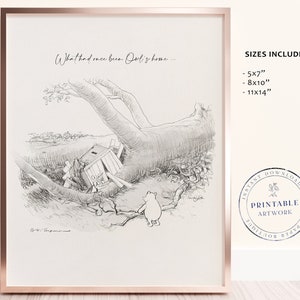 POOH - Druckbereites klassisches Zitat von Winnie-The-Pooh, Baby-Dusche, Geburtstagsfeier, Kinderzimmer-Dekorationskarten, 5x7 8x10 11x14 A.A. Milne