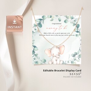 JOY - Editable Custom Bracelet Display Card, Printable Necklace Cards, Jewelry Holder Card, Jewelry Display Cards, Packaging Inserts