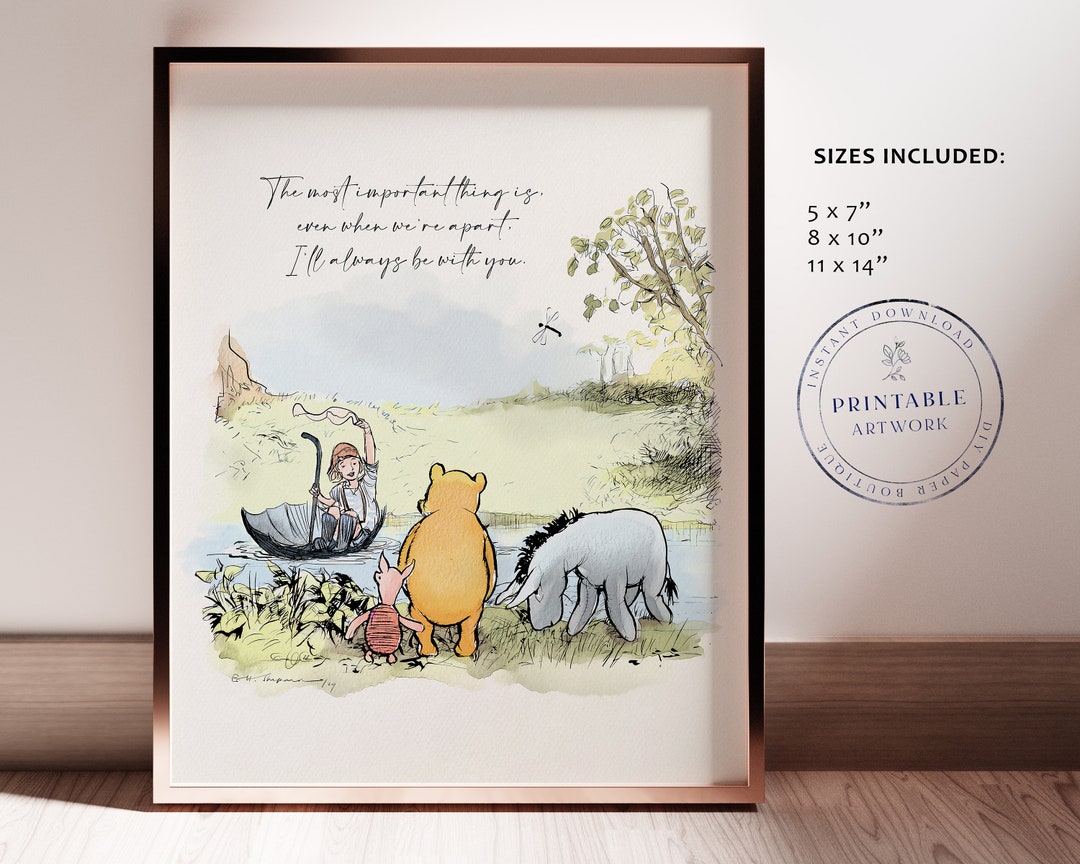 Winnie the Pooh Classic Quote Print: Nursery Decor (digital Download ...