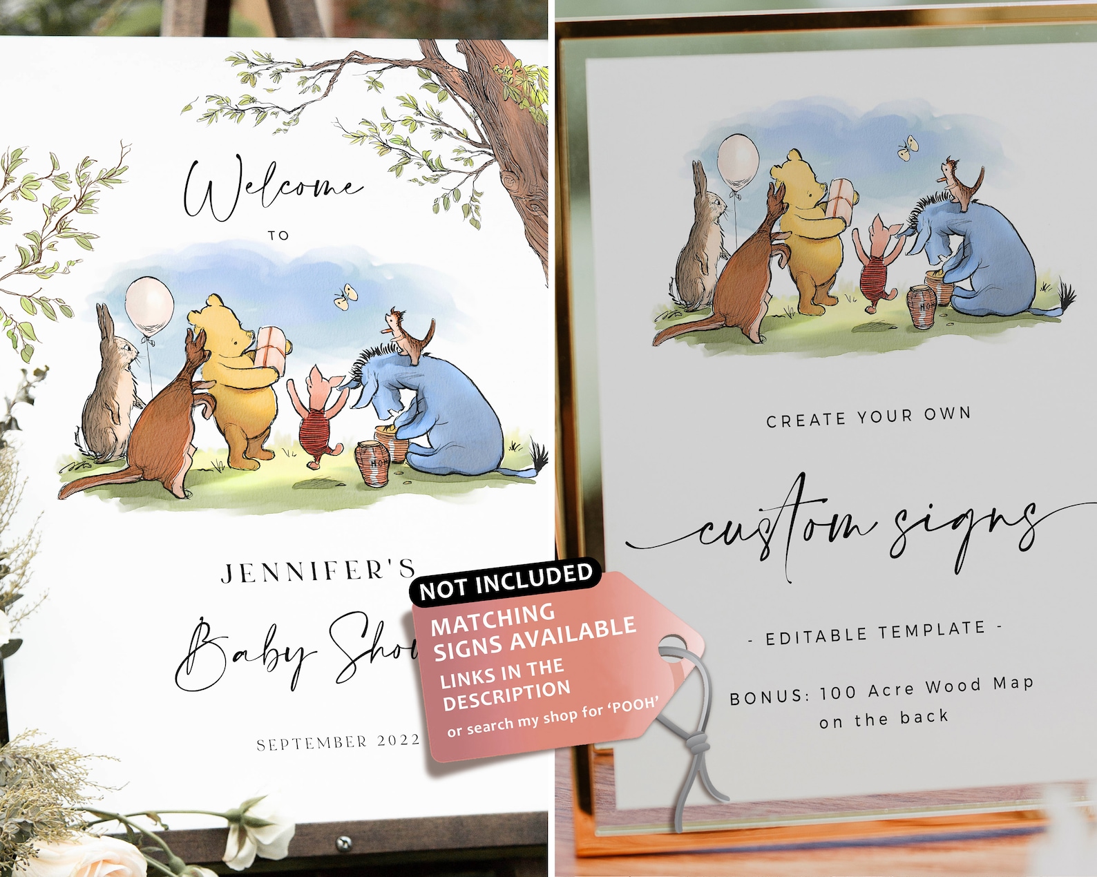 POOH Bear Baby Shower Invitation Classic Winnie-the-pooh - Etsy