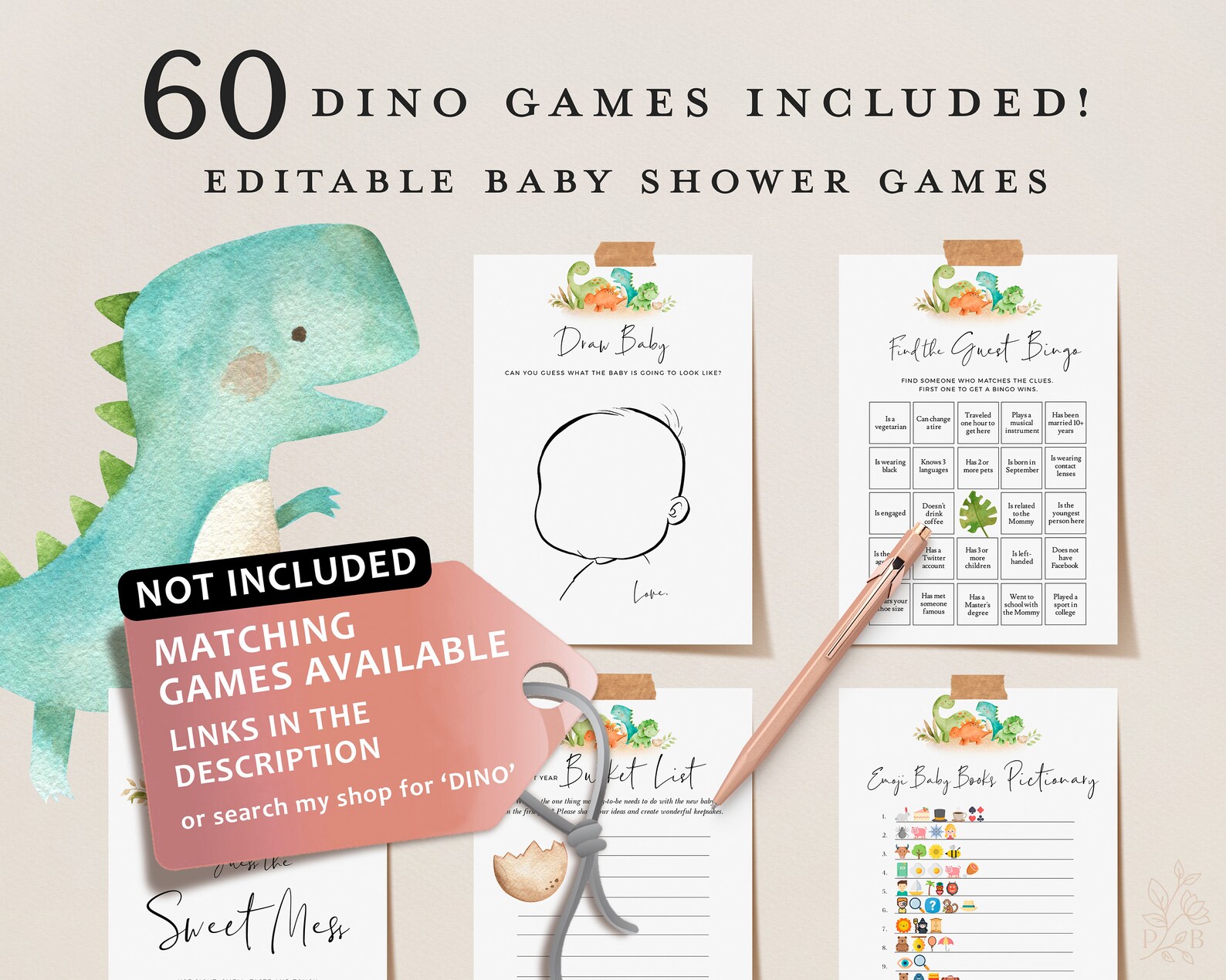 Dinosaur Baby Shower Invitation Editable Dino Baby Shower Etsy