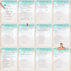 66 BEACH Bridal Shower Games, Printable Bridal Shower Games, Tropical ...