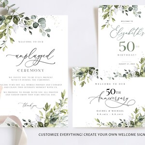 Custom Wedding Welcome Sign: Editable Printable Signage