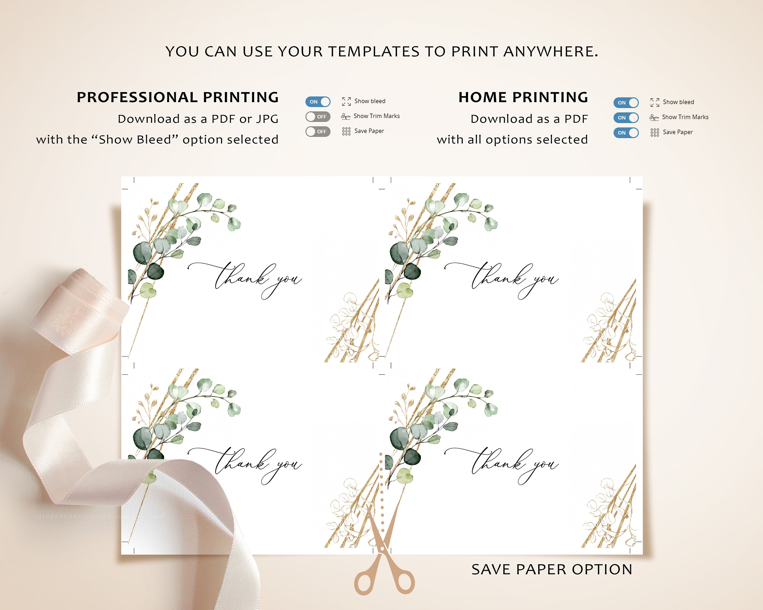 50 biglietti da tavolo di ringraziamento per matrimonio, design floreale, con cornice di ringraziamento, segnaposto per matrimoni, cene, feste, prove, eventi e celebrazioni, 12,7 x 17,8 cm (621-b