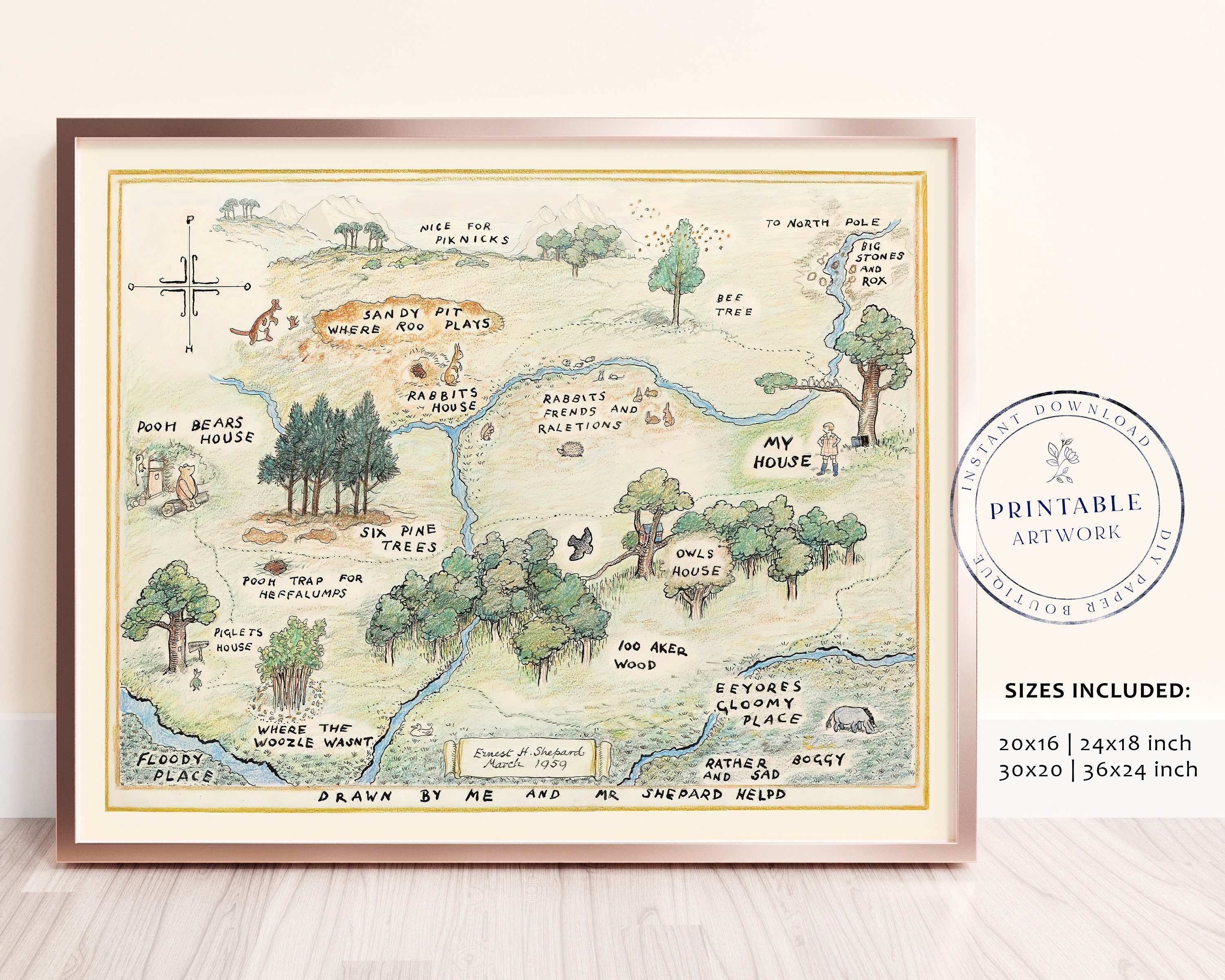 100 acre wood jouet chiffre et lettre