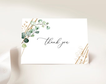 Gooji Biglietti di ringraziamento floreali bohémien con buste, confezione da 20 buste abbinate assortite ad acquerello, festa di compleanno, baby shower, sposa, matrimoni, appunti vuoti cancelleria