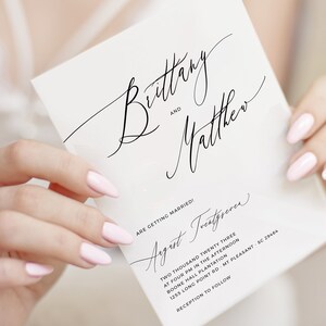 Kit modello di invito matrimonio SEMPLICE, calligrafia, download IMMEDIATO, suite nuziale modificabile, modelli di biglietti di cancelleria per matrimonio stampabili