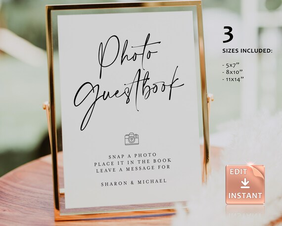 Besticktes Gästebuch Aus Leinen - Hochzeitsgästebuch Mit 160 Blanko-Seiten, Für Polaroids Geeignet - Perfekt Für Hochzeit, Babyshower & Feiern