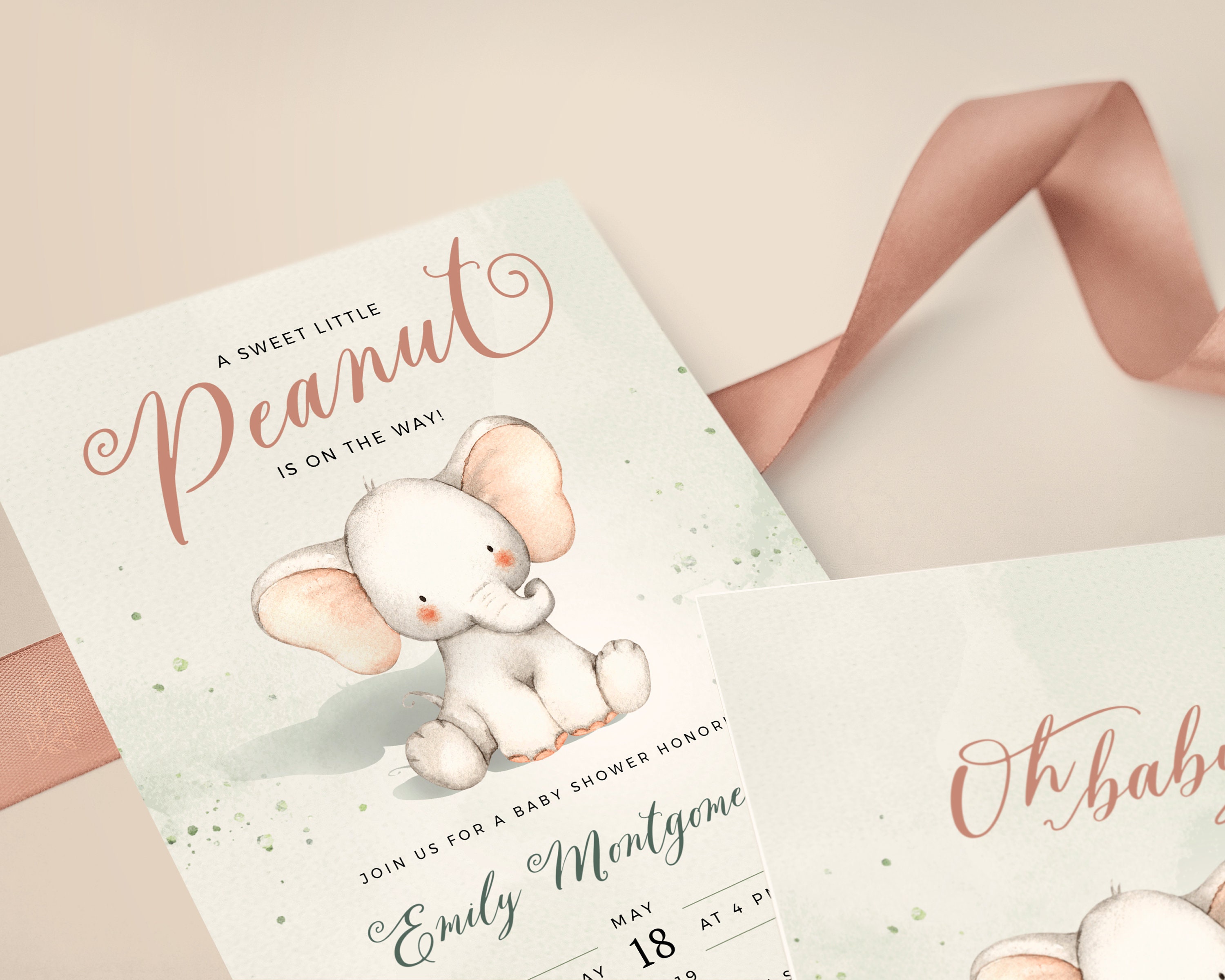 Little Peanut Baby Shower Invitation Our Little Peanut | Etsy