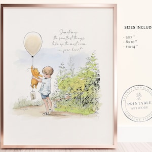 Winnie-the-Pooh Print Druck: Kinderzimmer Wandbild (Digitaler Download)