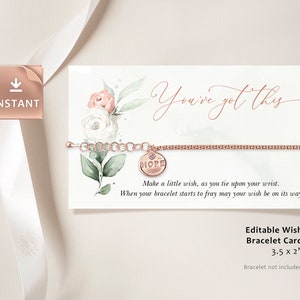 SIRI - Dusty Rose Je hebt deze Mindfulness-kaart, Bevestiging Wenshouderkaart, Positief Denken Cadeau, Displaykaart, Armband voor geestelijke gezondheid
