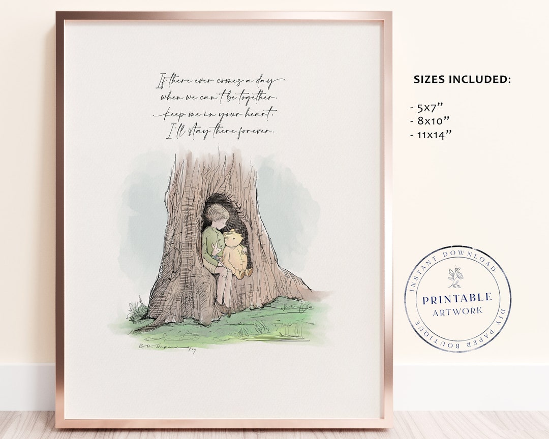 POOH - Printable Winnie-the-pooh Classic Quote, Baby Shower, Birthday ...