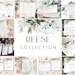 REESE Collection - Greenery Wedding Template Kit, Boho Wedding Stationery Bundle, Wedding Invitation Set, Invitation Template Download Set