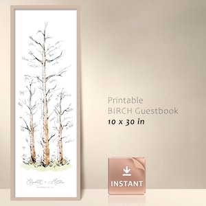 Birch Tree Wedding Guest Book Alternative: Rustic Signature Tree (Digital Download)