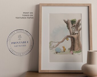 Winnie-The-Pooh Classic Nursery Print: A.A. Milne Illustration (Digital Download)