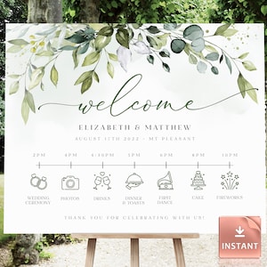 REESE Large Wedding Welcome Sign, Custom Wedding Sign, Welcome Sign Wedding, Welcome Sign, Boho Welcome Sign, Wedding welcome signage image 1