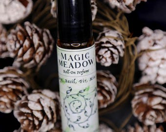 Magic Meadow Roll On Perfume | Sage Basil Fir Mint Oils