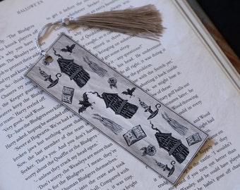 Haunted Library Bookmark, Book Lover, Book Reader Gift, Spooky Bookmark, Victorian Style Gift, Witchy Gift, Spooky Art, Dark Academia, Goth