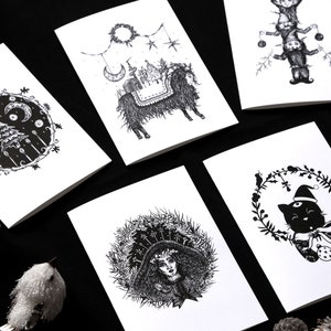 Cartões de Natal variados, Cartões de Natal, Cartões de Natal, Cartões de Yule, Cartões de Natal, Cartões de Inverno, Cartões Ilustrados, Pacote de Cartões, Screamprintshop