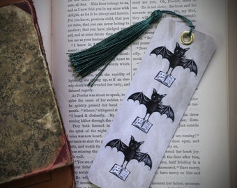 Bat Bookmark | Spooky Gothic Bats with Tassel