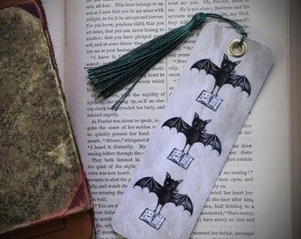 Marque-page Batty For Books | Brillant | Chauves-souris | Effrayant mignon | Gothique | Dark Academia | Sorcière | Animaux | Cadeau pour un ami | Cadeau pour les amoureux des livres