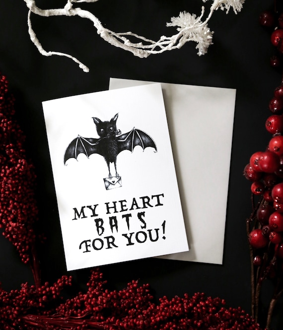 VALENTINE CARD 5X7 Gothic Greeting Card Dark Heart 