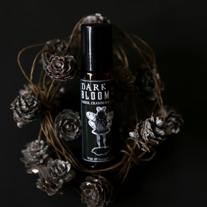 Dark Bloom Perfume, Roll On Perfume, Amber Cranberry Clove, Natural Perfume, Alcohol Free Perfume, Small Witchy Gift, Goth Girl, Moth Lover