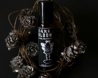 Dark Bloom Perfume, Roll On Perfume, Amber Cranberry Clove, Natural Perfume, Alcohol Free Perfume, Small Witchy Gift, Goth Girl, Moth Lover