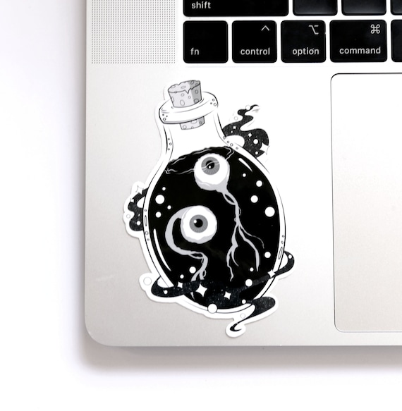 Eyeball Potion Sticker – Weatherproof Witchy Laptop Decal