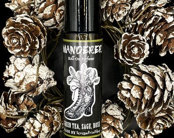 Wanderer Perfume | Roll On Fragrance | Oils | Green Tea Sage Rose