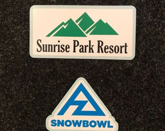 Arizona Ski Resort Decals Stickers for Water Bottle, Yeti, Car, Ski Carrier, Helmet, Laptop, Snowbowl, Sunrise Park Resort, Ski stickers