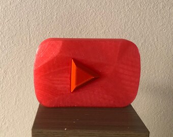 Youtube Play Button Gift For Youtuber Youtube Decoration Etsy