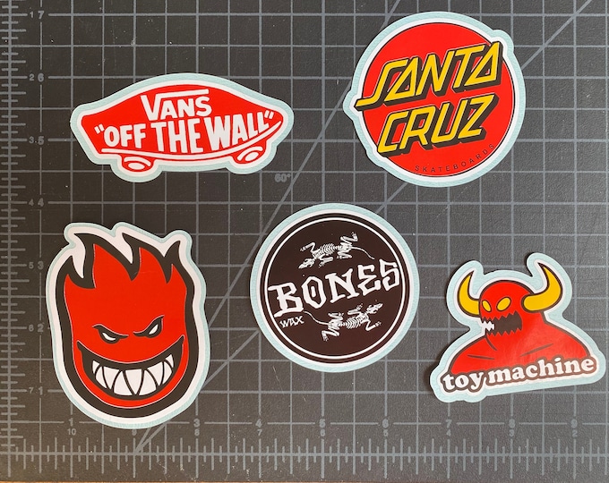 Skateboard Stickers for Skateboard, Water Bottle, Helmet, Car, Laptop, skateboard sticker pack, skateboard gift, skateboarding sticker pack
