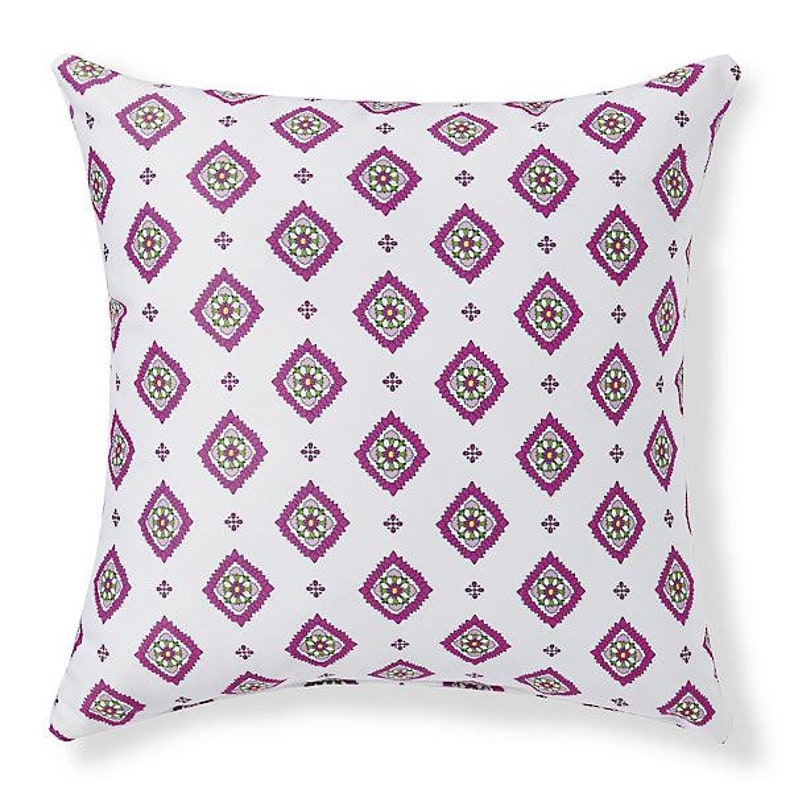 Pink & Green Outdoor Throw Pillows Collection with Stripes Etsy
