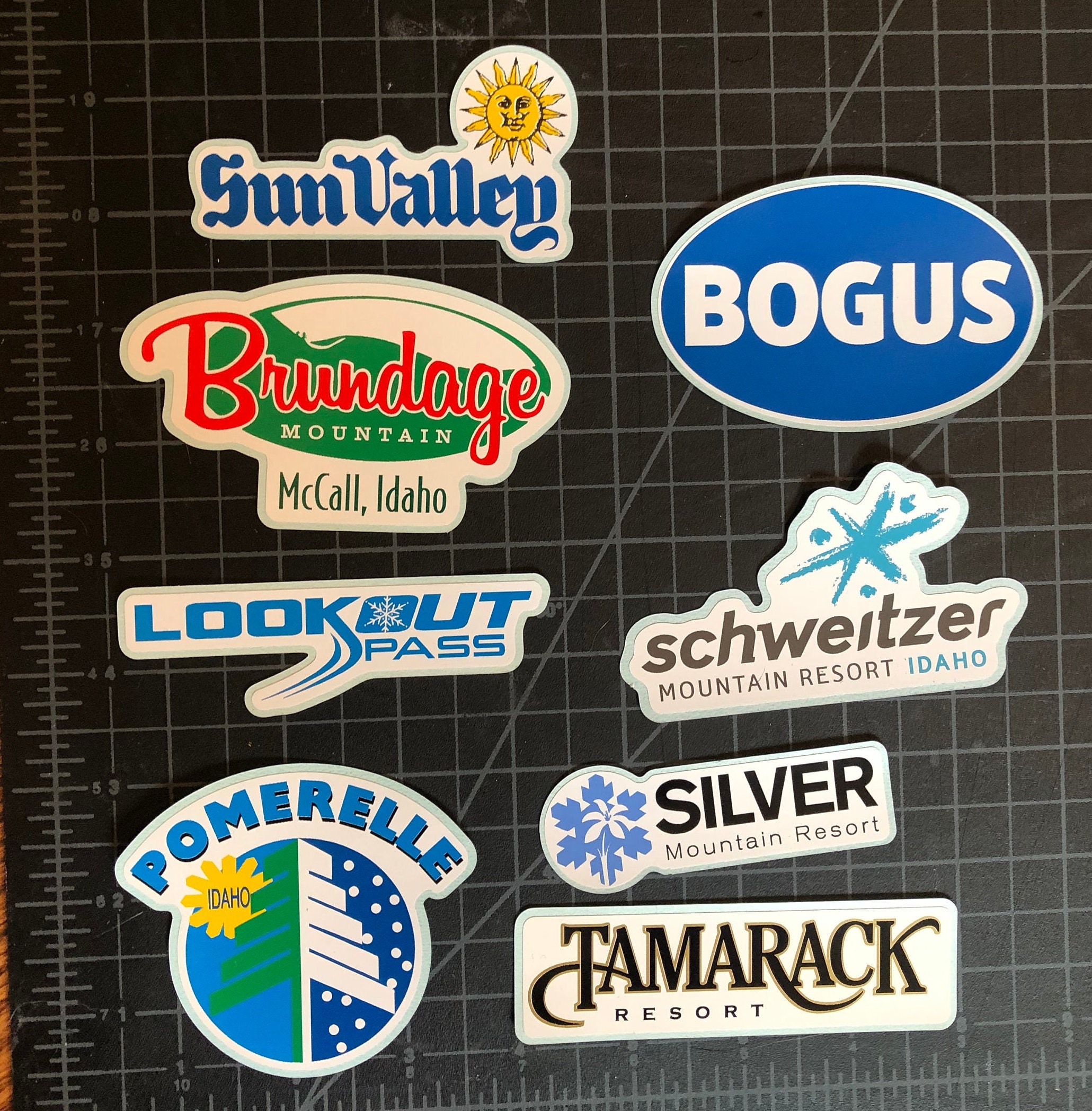 IDAHO Ski Resort Decals Stickers Sun Valley Bogus Lookout - Etsy