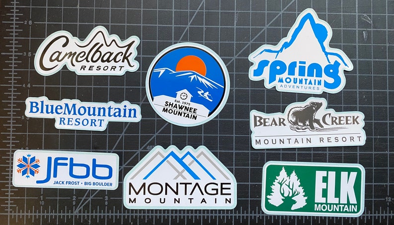 PENNSYLVANIA EAST Ski Resort Decal Stickers for Water Bottle, Yeti, Car ...