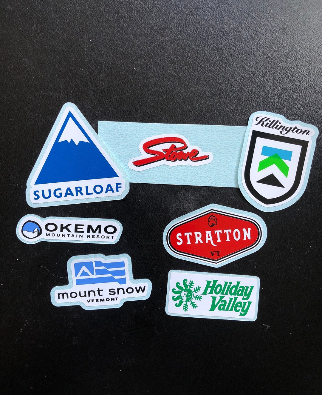 HELMET SIZE Northeast Ski Resort Decals Stickers for Water Bottle
