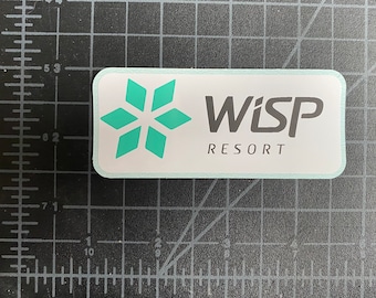 Wisp Ski Resort Sticker, Decal for Water Bottle, Car, Ski Carrier, Helmet, Laptop, Skis, Snowboard, Maryland Ski Sticker, gift for skier