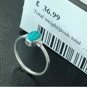 Gorgeous Oval TURQUOISE 925 Sterling Silver Rios London Gemstone Ring. Unique Birthday, Anniversary or Wedding Present in Beautiful Gift Box