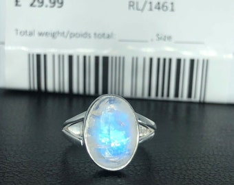 Moonstone Ring Marquise Ring Anniversary Gift Promise Ring Designer Ring Blue Flash Moonstone Moonstone Jewelry Artisan Ring Solid Silver Jewelry Healing Stone Ring June Birthstone