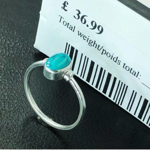 Gorgeous Oval TURQUOISE 925 Sterling Silver Rios London Gemstone Ring. Unique Birthday, Anniversary or Wedding Present in Beautiful Gift Box