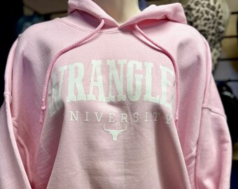 Wrangler University Graphic Pink Hoodie Sweatshirt