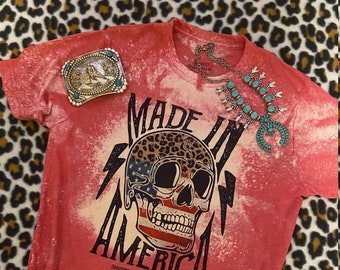 Made in America Bleached Graphic Tee l Unisex Jersey Short Sleeve Tee